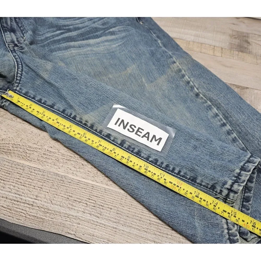 Ecko Unltd Embroidered Jean Shorts Size 40‎ Baggy Blue Jorts Wide Leg Skate Y2K